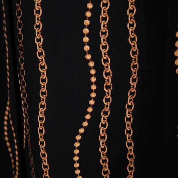 Aritzia Babaton Button Front Power Blouse Black Gold Women's Small NWT - Picture 2 of 7